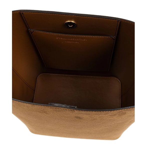 NEW STELLA MCCARTNEY FRAYME SUEDE WHIPSTITCH CROSSBODY BUCKET TOTE NWT! - Picture 6 of 8